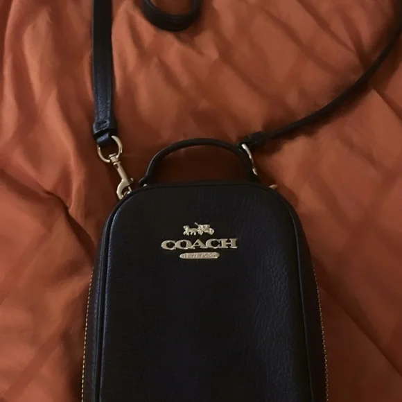 Coach Black Leather Crossbody Bag - Picture 1 of 2